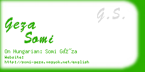 geza somi business card